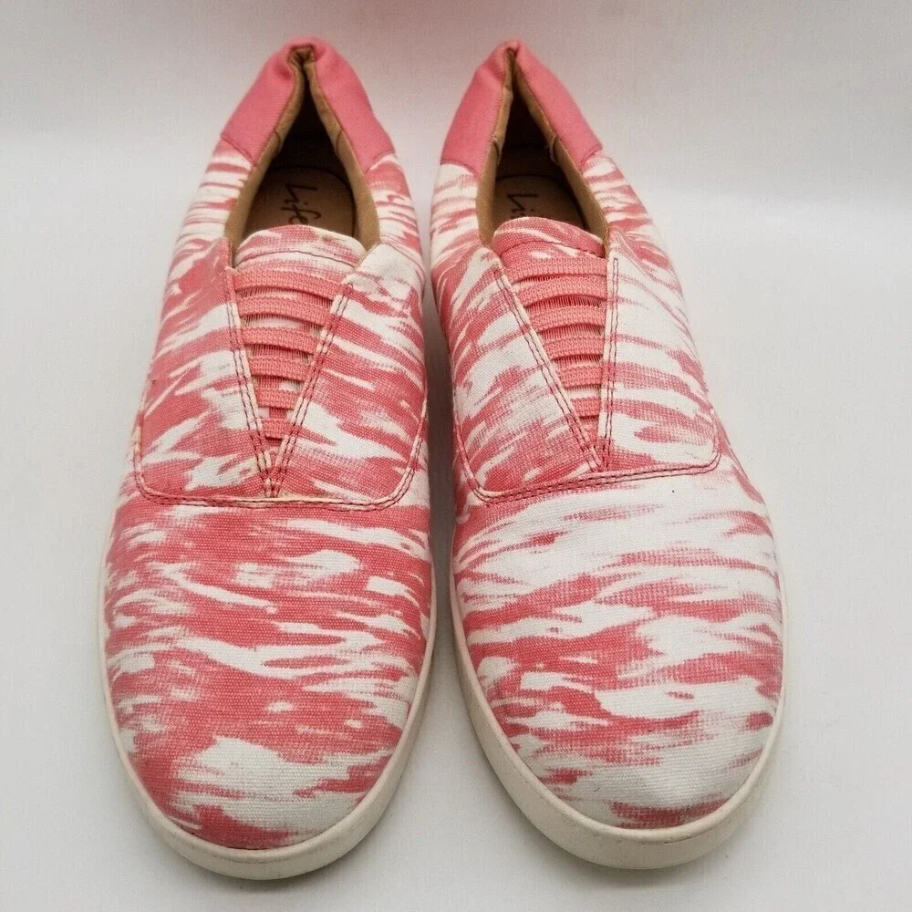 Life Stride Women Emily Slip On‎ Shoes Printed Pink 10